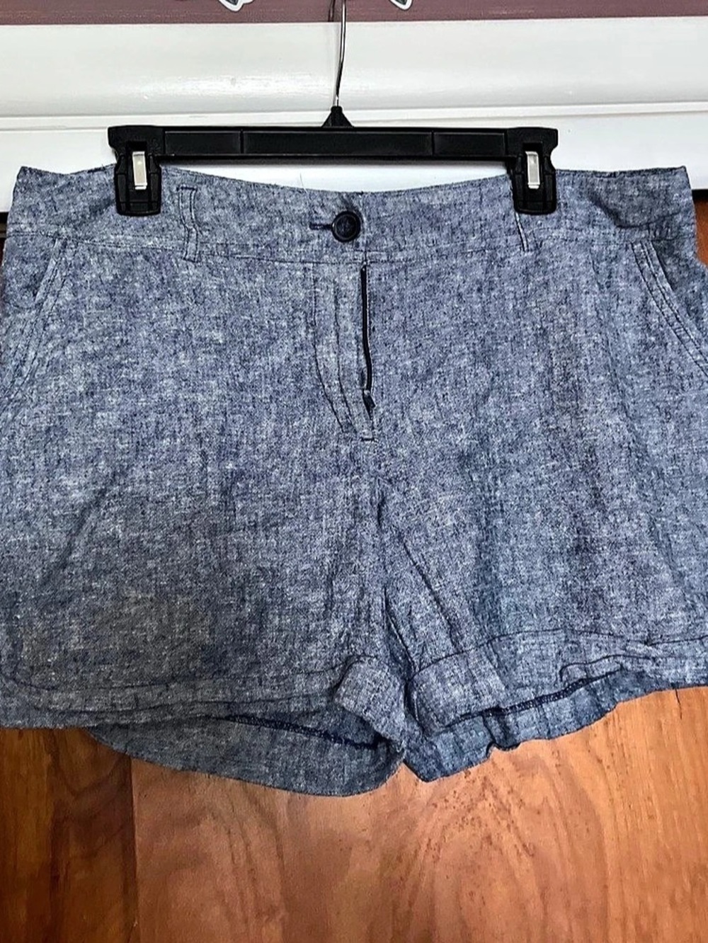 Apt. 9 Torie Mid Rise Cuffed Shorts Blue Size 14